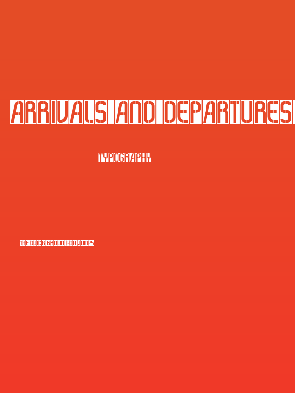 Arrivals And Departures Regular Poster