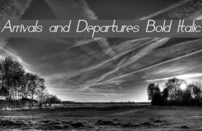 Arrivals and Departures Bold Italic Example 1