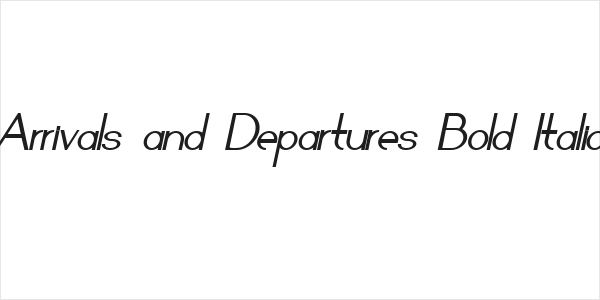 Arrivals and Departures Bold Italic Logo