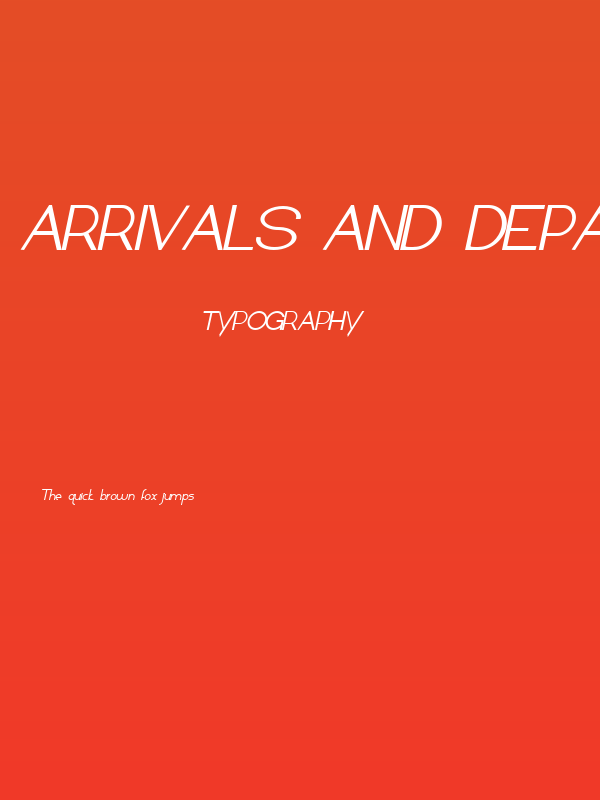 Arrivals and Departures Bold Italic Poster