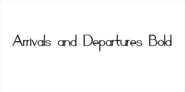 Arrivals and Departures Bold Logo
