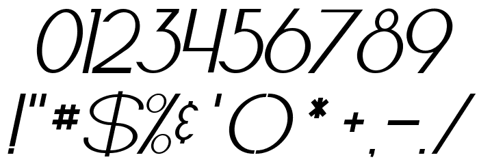 Arrivals and Departures Italic Font OTHER CHARS