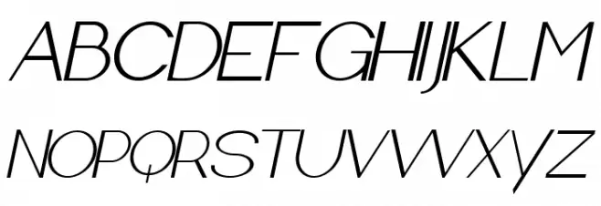 Arrivals and Departures Italic Schriftart Groß