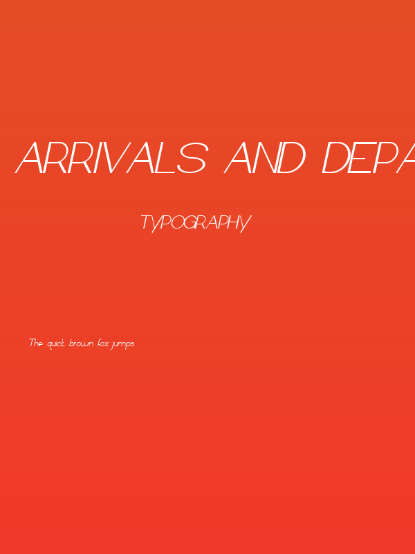 Arrivals and Departures Italic Poster