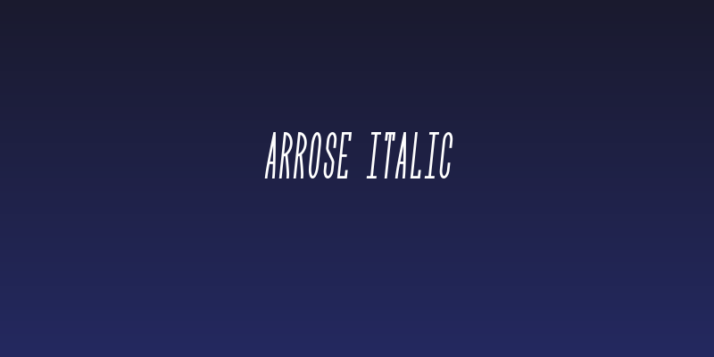 Arrose Italic Social Header