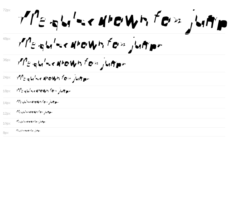 Arrow Italic Waterfall