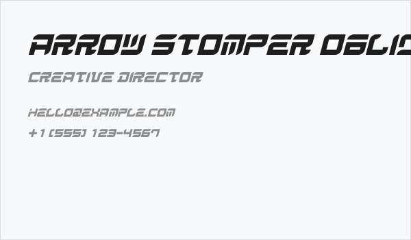 Arrow Stomper Oblique Business Card