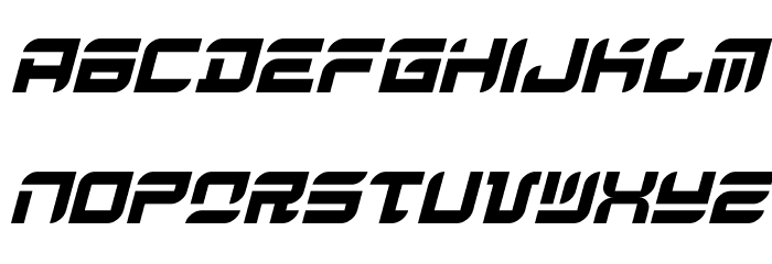 Arrow Stomper Oblique Font LOWERCASE