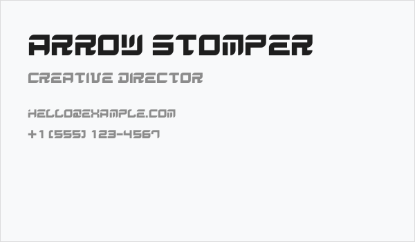 Arrow Stomper Business Card