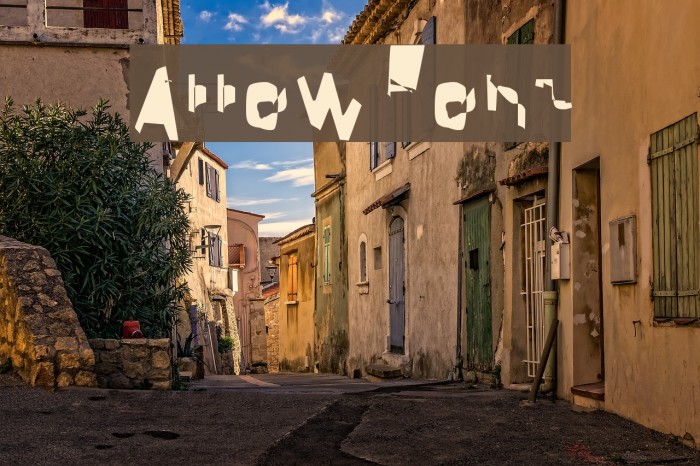 Arrow Font examples