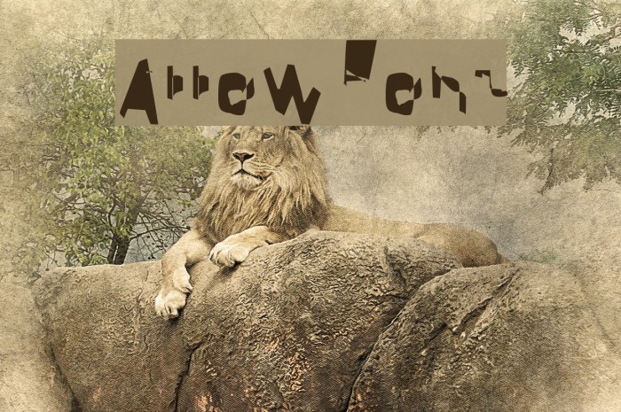 Arrow Font examples
