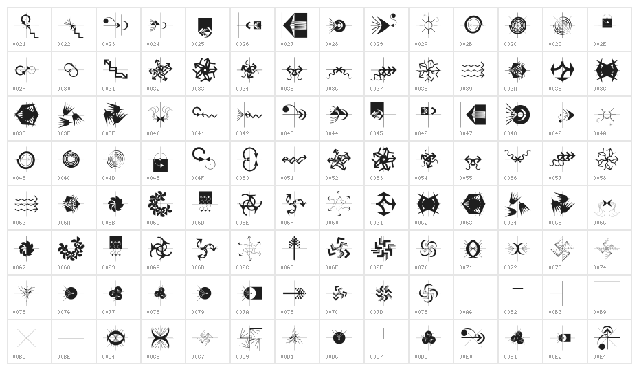 Arrowbytes Character Map
