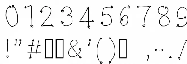 Arrowesque Font Alte caractere