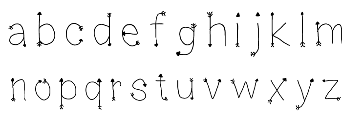 Arrowesque Font LOWERCASE