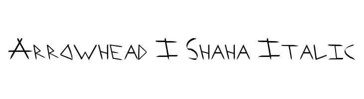 Arrowhead I Shaha Italic  Frei Schriftart Herunterladen