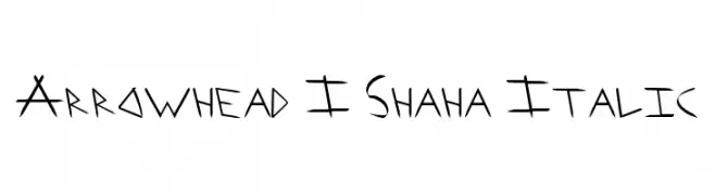 Arrowhead I Shaha Italic  لخطوط تنزيل