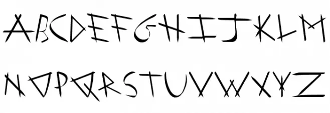 Arrowhead I Shaha Italic フォント 大文字
