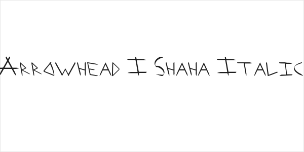 Arrowhead I Shaha Italic Logo
