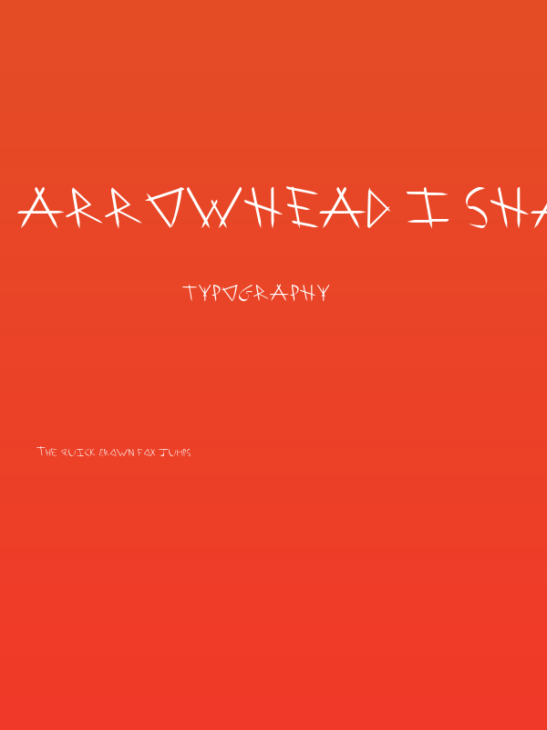 Arrowhead I Shaha Italic Poster