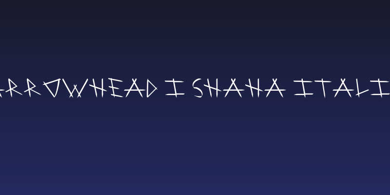 Arrowhead I Shaha Italic Social Header