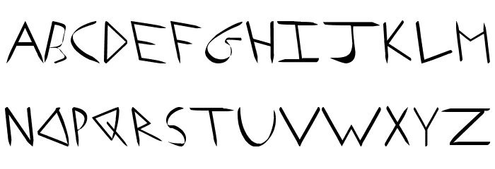 Arrowhead I Shaha Italic Font LOWERCASE