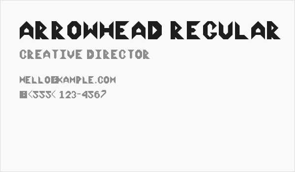 Arrowhead Regular Business Card