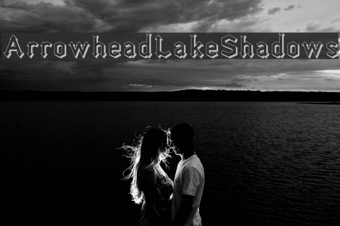 ArrowheadLakeShadows Font examples