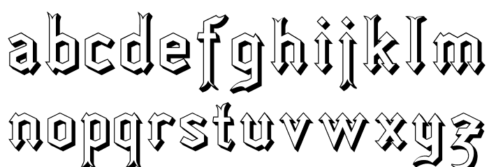 ArrowheadLakeShadows Font LOWERCASE