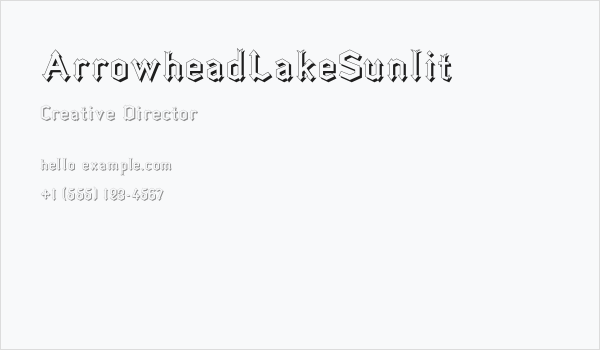 ArrowheadLakeSunlit Business Card