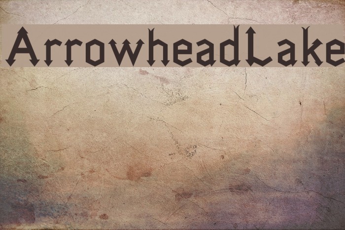 ArrowheadLake Font examples