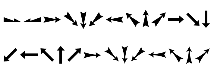 Arrows ADF Font LOWERCASE