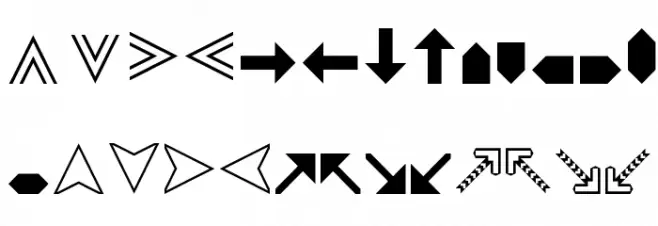 Arrows Regular Polices MAJUSCULES
