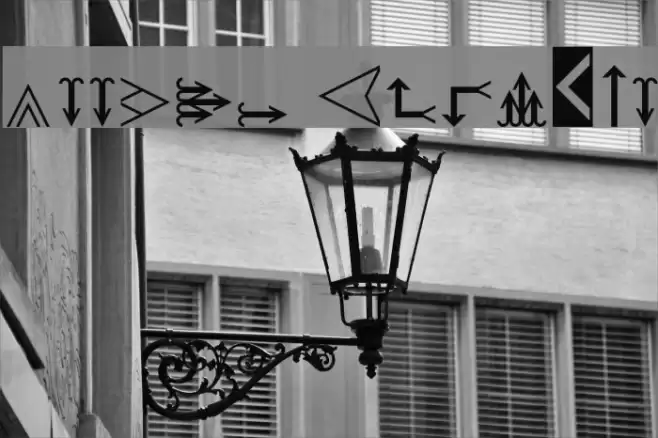 Arrows Regular Font examples