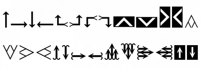 Arrows Regular Fuentes MINÚSCULAS