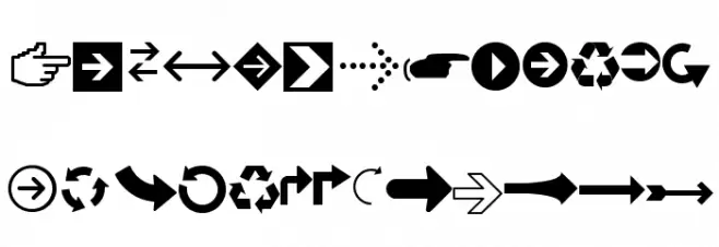 Arrows tfb Schriftart Groß