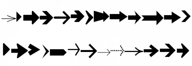 Arrows tfb Caratteri MINUSCOLO