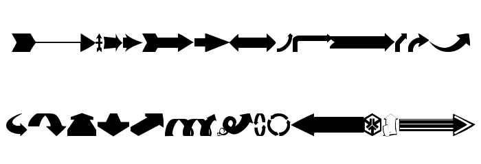 Arrows#1 Font OTHER CHARS