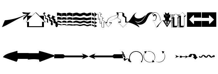 Arrows#1 Font LOWERCASE