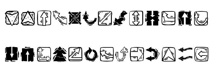 ArrowsOSeven Font LOWERCASE