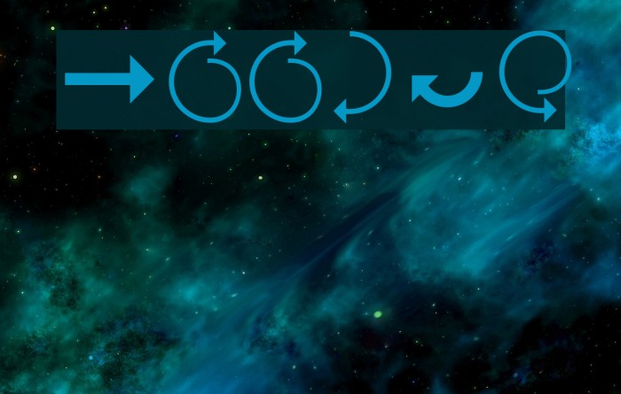 Arrows Font examples