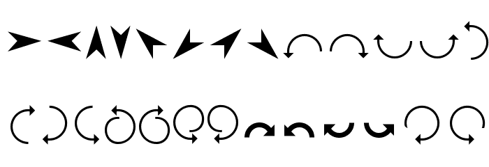 Arrows Font LOWERCASE
