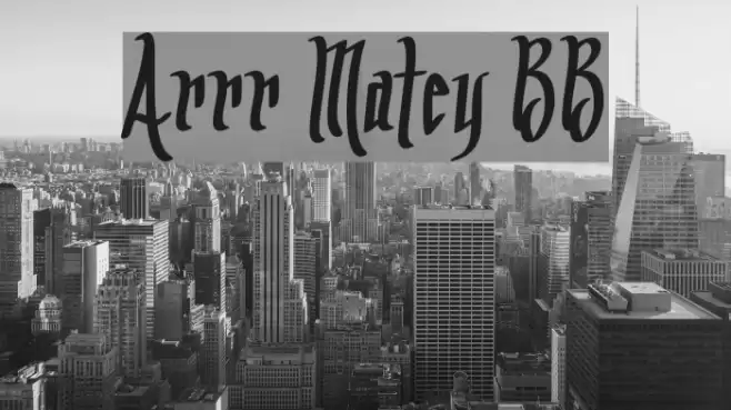 Arrr Matey BB Font examples