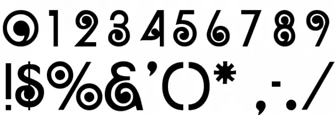 Arruba Font Alte caractere