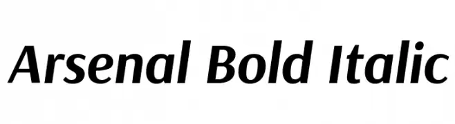 Arsenal Bold Italic  les polices de caractères gratuit tlcharger