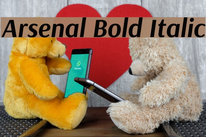 Arsenal Bold Italic Example 1