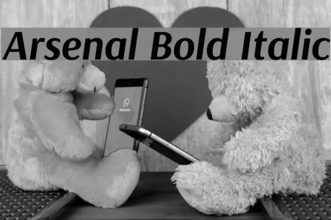 Arsenal Bold Italic Font examples
