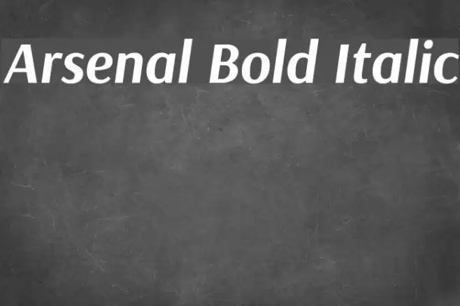 Arsenal Bold Italic Font examples