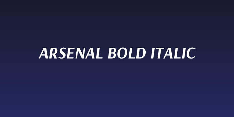 Arsenal Bold Italic Social Header