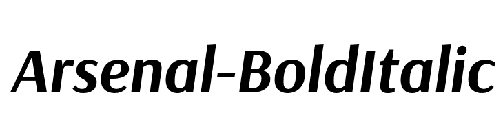 Arsenal-BoldItalic  Скачать бесплатные шрифты