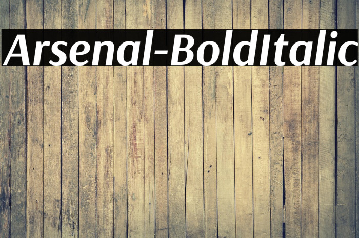 Arsenal-BoldItalic Example 3